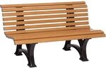 Blome Gartenbank Amrum &ndash; Sitzbank in Holz-Optik, Outdoorbank f&uuml;r Garten, Balkon,