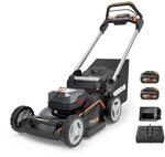 WORX WG749E Akku Rasenm&auml;her 40V (2x20V) PowerShare, Radantrieb, Kraftvoller