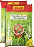 WOLF-Garten SQ 500 Unkrautvernichter plus Rasend&uuml;nger 2x10kg f&uuml;r 1000m&sup2;