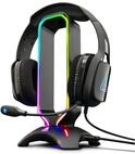THE G-LAB K-Stand Radon - Headset-St&auml;nder Gaming RGB Hub USB Schwarz