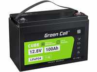 Green Cell LiFePO4 100Ah 12.8V Batterie 1280Wh Lithium Akku 12V Eingebautes...