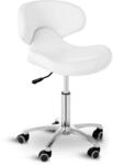 Physa Andria White Rollhocker mit Lehne Arbeitshocker mit Rollen...