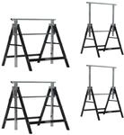 4 x Arbeitsbock 7-fach h&ouml;henverstellbar 80-130 cm bis 800 kg Stahl verzinkt...