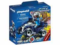PLAYMOBIL City Action 71092 Polizei-Speed Quad mit Rückzugsmotor, Spielzeug für