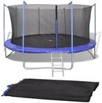 vidaXL Sicherheitsnetz Ersatznetz Fangnetz Netz PE f&uuml;r Garten Trampolin &Oslash; 4,26m