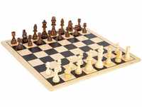 small foot Schach und Dame XL aus Holz, für 2 Spieler, 2 Gesellschaftsspiele, extra