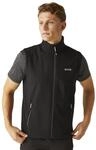 Regatta M&auml;nner Bradwell III' Full Zip Wind Resistant Softshell Gilet Westen, Black,