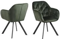 AC Design Furniture Kerstin Drehbarer Esszimmerstuhl mit Armlehnen in Waldgr&uuml;n,