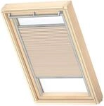 VELUX Original Wabenplissee, CK04, Beige, mit Grauer F&uuml;hrungsschiene