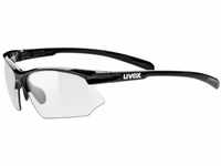 uvex Unisex – Erwachsene, sportstyle 802 V Sportbrille, selbsttönend, black/smoke,