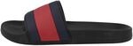 Tommy Hilfiger Herren Badeschuhe Rubber TH Flag Pool Slide Badelatschen, Schwarz