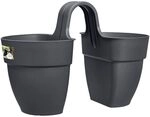 elho Vibia Campana Flower Twin 21 - &Uuml;bertopf f&uuml;r Balkon & Au&szlig;en - &Oslash; 20.5 x H 26.5