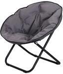 Outsunny Campingstuhl Faltbar Campingsessel mit Lehne, Klappstuhl bis 120kg,