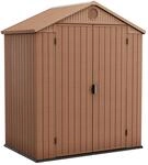 Keter Ger&auml;tehaus Darwin 6x4 DD, Braun, Au&szlig;enma&szlig;e 190x122x221cm, wartungsfrei,