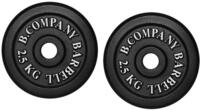 Bad Company I Hantelscheiben aus Gusseisen I Hantel Gewichte I 5,0 Kg (2 x 2,5 Kg),