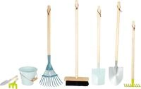 small Foot Gro&szlig;es Gartenwerkzeug-Set, Kinderger&auml;te mit praktischen Schlaufen und in