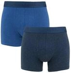 Superdry Herren Boxershorts aus Bio-Baumwolle im 2er-Pack Hellblau/Marineblau Meliert
