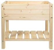 mgc24 Hochbeet Massiv S - Kiefernholz Natur rechteckig f&uuml;r Garten/Terrasse/Balkon -