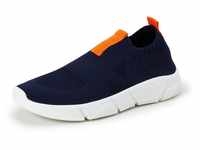 Geox Jungen J Aril Boy Sneakers, Navy Orange, 30 EU