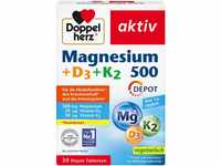 Doppelherz Magnesium 500 + D3 + K2 - Hochdosiertes Magnesium als Beitrag zur normalen