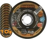 RHODIUS XTK6 | 10 St&uuml;ck &Oslash; 115 x 0,6 mm | D&uuml;nnste Metall Trennscheibe der Welt 