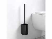 KEUCO Toilettenbürsten-Garnitur aus Metall schwarz matt pulverbeschichtet und