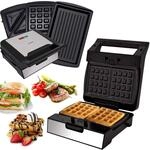 Syntrox Germany 3 in 1 Edelstahl Maker MM-1400W Multimaker Sandwichmaker +