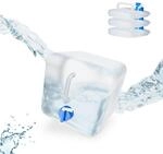 Relaxdays faltbar, 5L Wasserkanister Camping 4er Set, Lebensmittelecht, M,