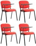 CLP 4er Set Stuhl Ken Mit Klapptisch Stoff I Gepolsterter Schulungsstuhl Mit