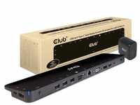 Club3D USB Gen1 Typ-C Triple Display Dynamic PD Charging Dock mit 65 Watt Ladegerät