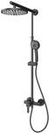 Schulte DuschMaster Rain Einhebelmischer, Black Style, Duschkopf Rund und...