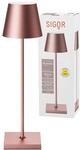 SIGOR Nuindie - Dimmbare LED Akku-Tischlampe Indoor & Outdoor, IP54