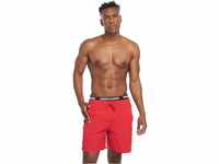 Urban Classics Herren Shorts Two in One Swim, Rot (Firered/Wht/Blk 01441), Small