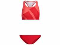 adidas Damen Bars Bikini Set, Top:semi Turbo Bottom:vivid Red S21, S EU