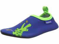 Playshoes Jungen Unisex Kinder Barfuß Aqua-Schuhe Krokodil, Marine Blau, 18/19 EU