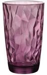 Bormioli Rocco 350270 Diamond Rock Purple Longdrinkglas, 470 ml, Glas, lila, 6 St&uuml;ck