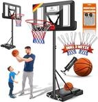 KESSER&reg; Basketballkorb Outdoor mit St&auml;nder & Rollen Inkl. 2x Netze,...