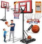 KESSER&reg; Basketballkorb Outdoor mit St&auml;nder & Rollen Inkl. 2x Netze,...