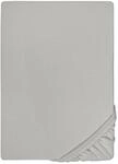 biberna Feinjersey Spannbettlaken 90x200 - 100x200 cm grau | 100% Baumwolle