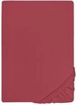 biberna Feinjersey Spannbettlaken 90x200-100x200 cm rot | 100% Baumwolle