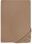 biberna Feinjersey Spannbettlaken 90x200-100x200 cm braun | 100% Baumwolle