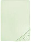 biberna Feinjersey Spannbettlaken 90x200-100x200 cm gr&uuml;n | 100% Baumwolle