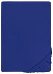 biberna Feinjersey Spannbettlaken 90x200-100x200 cm blau | 100% Baumwolle