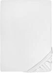 biberna Feinjersey Spannbettlaken 90x200-100x200 cm wei&szlig; | 100% Baumwolle