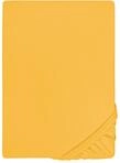 biberna Feinjersey Spannbettlaken 90x200-100x200 cm gelb | 100% Baumwolle