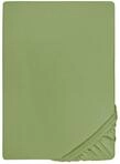 biberna Feinjersey Spannbettlaken 90x200-100x200 cm gr&uuml;n | 100% Baumwolle