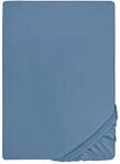 biberna Feinjersey Spannbettlaken 90x200-100x200 cm blau | 100% Baumwolle