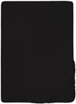 biberna Frottee-Stretch-Spannbetttuch 0012344 schwarz 1x 90x190 cm - 100x200 cm