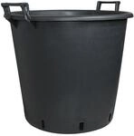 Geli Pflanzcontainer mit Griff & Ablaufl&ouml;chern, schwarz, &Oslash; 50 x H 40 cm