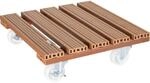 WAGNER Pflanzenroller WPC FSC&reg; 38,5 x 38,5 x 11 cm I Blumenroller f&uuml;r Au&szlig;enbereich